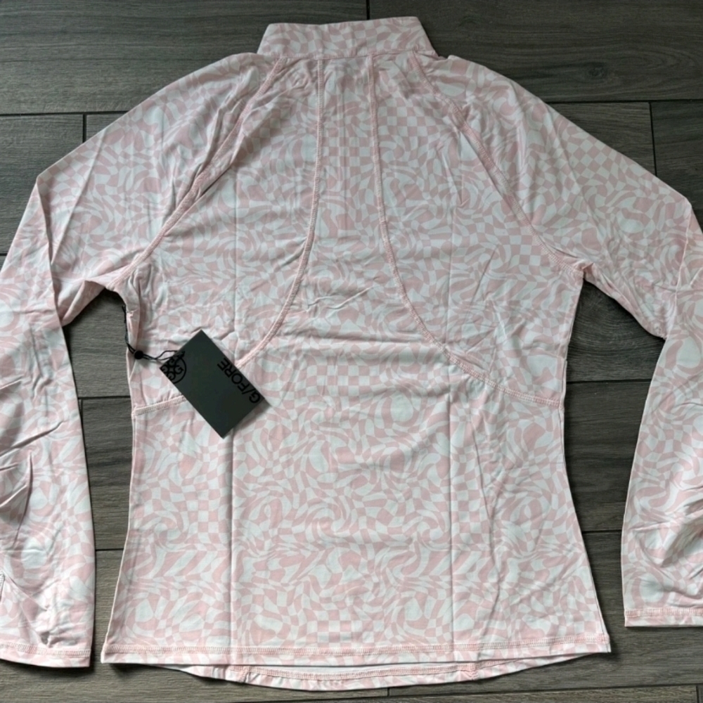 G/fore Womens Pink Distorted Cooling Golf Longsleeve Size L - Picture 5 of 10